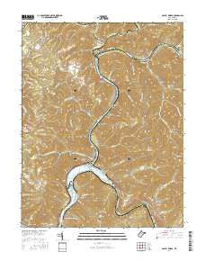Gauley Bridge West Virginia Current topographic map, 1:24000 scale, 7.5 X 7.5 Minute, Year 2016