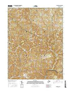 Gladesville West Virginia Current topographic map, 1:24000 scale, 7.5 X 7.5 Minute, Year 2016