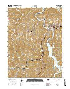 Grafton West Virginia Current topographic map, 1:24000 scale, 7.5 X 7.5 Minute, Year 2016
