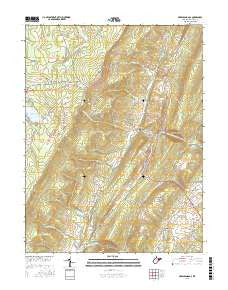 Greenland Gap West Virginia Current topographic map, 1:24000 scale, 7.5 X 7.5 Minute, Year 2016