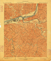 Guyandot West Virginia Historical topographic map, 1:62500 scale, 15 X 15 Minute, Year 1902