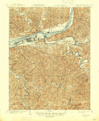 Guyandot West Virginia Historical topographic map, 1:62500 scale, 15 X 15 Minute, Year 1902