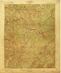 Hacker Valley West Virginia Historical topographic map, 1:62500 scale, 15 X 15 Minute, Year 1915