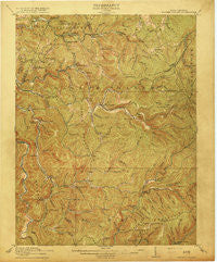 Hacker Valley West Virginia Historical topographic map, 1:62500 scale, 15 X 15 Minute, Year 1915