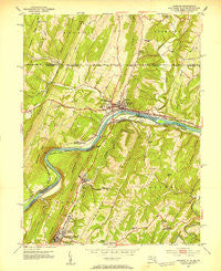 Hancock Maryland Historical topographic map, 1:24000 scale, 7.5 X 7.5 Minute, Year 1951