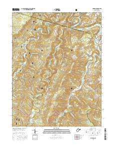 Harman West Virginia Current topographic map, 1:24000 scale, 7.5 X 7.5 Minute, Year 2016