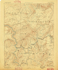 Hinton West Virginia Historical topographic map, 1:125000 scale, 30 X 30 Minute, Year 1892