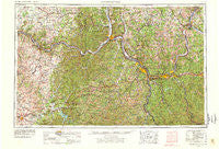 Huntington West Virginia Historical topographic map, 1:250000 scale, 1 X 2 Degree, Year 1957