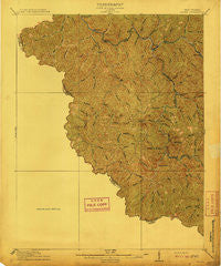 Iaeger West Virginia Historical topographic map, 1:62500 scale, 15 X 15 Minute, Year 1912