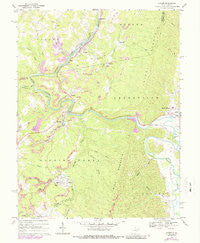 Junior West Virginia Historical topographic map, 1:24000 scale, 7.5 X 7.5 Minute, Year 1969