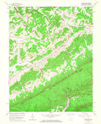 Lindside West Virginia Historical topographic map, 1:24000 scale, 7.5 X 7.5 Minute, Year 1965