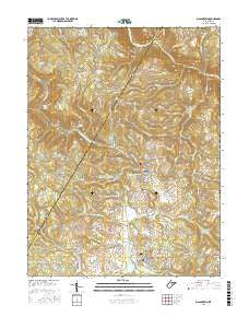 Masontown West Virginia Current topographic map, 1:24000 scale, 7.5 X 7.5 Minute, Year 2016