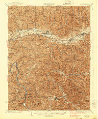 Milton West Virginia Historical topographic map, 1:62500 scale, 15 X 15 Minute, Year 1935