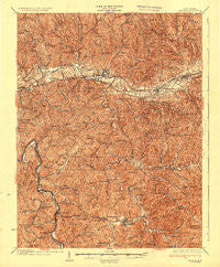 Milton West Virginia Historical topographic map, 1:62500 scale, 15 X 15 Minute, Year 1935