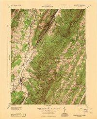 Moorefield West Virginia Historical topographic map, 1:62500 scale, 15 X 15 Minute, Year 1945