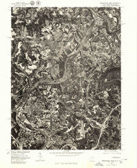 Morgantown North West Virginia Historical topographic map, 1:24000 scale, 7.5 X 7.5 Minute, Year 1976
