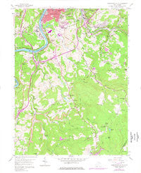 Morgantown South West Virginia Historical topographic map, 1:24000 scale, 7.5 X 7.5 Minute, Year 1957
