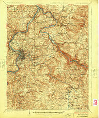 Morgantown West Virginia Historical topographic map, 1:62500 scale, 15 X 15 Minute, Year 1925