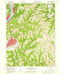 Moundsville West Virginia Historical topographic map, 1:24000 scale, 7.5 X 7.5 Minute, Year 1960