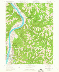 New Martinsville West Virginia Historical topographic map, 1:24000 scale, 7.5 X 7.5 Minute, Year 1960
