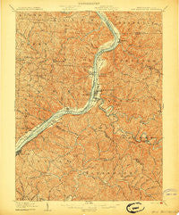 New Martinsville West Virginia Historical topographic map, 1:62500 scale, 15 X 15 Minute, Year 1906