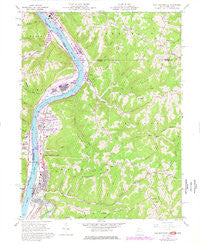 New Martinsville West Virginia Historical topographic map, 1:24000 scale, 7.5 X 7.5 Minute, Year 1960