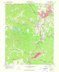 Oak Hill West Virginia Historical topographic map, 1:24000 scale, 7.5 X 7.5 Minute, Year 1969