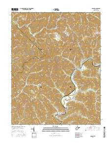 Oceana West Virginia Current topographic map, 1:24000 scale, 7.5 X 7.5 Minute, Year 2016