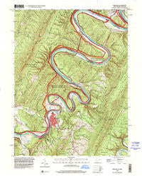 Paw Paw West Virginia Historical topographic map, 1:24000 scale, 7.5 X 7.5 Minute, Year 1996