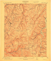 Pickens West Virginia Historical topographic map, 1:62500 scale, 15 X 15 Minute, Year 1915