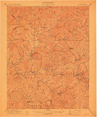 Pineville West Virginia Historical topographic map, 1:62500 scale, 15 X 15 Minute, Year 1912