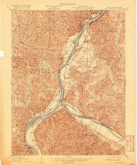 Point Pleasant West Virginia Historical topographic map, 1:62500 scale, 15 X 15 Minute, Year 1908