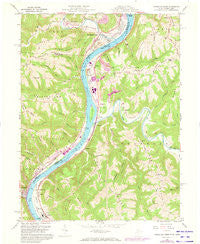Powhatan Point Ohio Historical topographic map, 1:24000 scale, 7.5 X 7.5 Minute, Year 1960