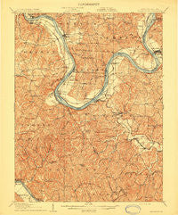Ravenswood West Virginia Historical topographic map, 1:62500 scale, 15 X 15 Minute, Year 1908