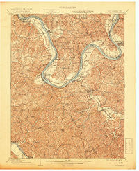 Ravenswood West Virginia Historical topographic map, 1:62500 scale, 15 X 15 Minute, Year 1908