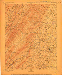 Staunton Virginia Historical topographic map, 1:125000 scale, 30 X 30 Minute, Year 1894