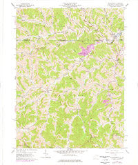 Wadestown West Virginia Historical topographic map, 1:24000 scale, 7.5 X 7.5 Minute, Year 1958