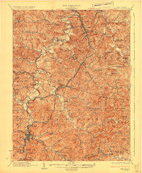 Weston West Virginia Historical topographic map, 1:62500 scale, 15 X 15 Minute, Year 1926