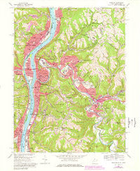 Wheeling West Virginia Historical topographic map, 1:24000 scale, 7.5 X 7.5 Minute, Year 1968