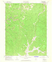 Widen West Virginia Historical topographic map, 1:24000 scale, 7.5 X 7.5 Minute, Year 1967
