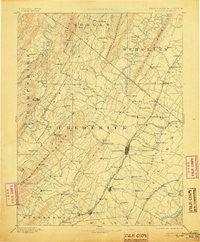 Winchester Virginia Historical topographic map, 1:125000 scale, 30 X 30 Minute, Year 1894