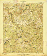 Winona West Virginia Historical topographic map, 1:62500 scale, 15 X 15 Minute, Year 1916