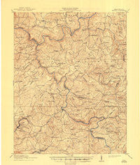 Winona West Virginia Historical topographic map, 1:62500 scale, 15 X 15 Minute, Year 1916