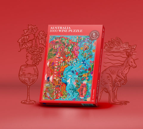 Buy map Wine Puzzle - Australia