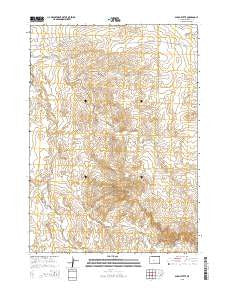 Alkali Butte Wyoming Current topographic map, 1:24000 scale, 7.5 X 7.5 Minute, Year 2015