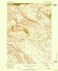 Antelope Ridge Wyoming Historical topographic map, 1:24000 scale, 7.5 X 7.5 Minute, Year 1952