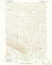 Bader Draw Wyoming Historical topographic map, 1:24000 scale, 7.5 X 7.5 Minute, Year 1966