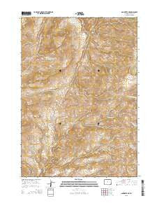 Badwater NE Wyoming Current topographic map, 1:24000 scale, 7.5 X 7.5 Minute, Year 2015