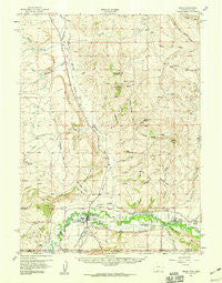 Baggs Wyoming Historical topographic map, 1:62500 scale, 15 X 15 Minute, Year 1957