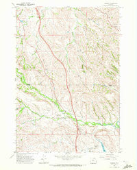 Banner Wyoming Historical topographic map, 1:24000 scale, 7.5 X 7.5 Minute, Year 1967